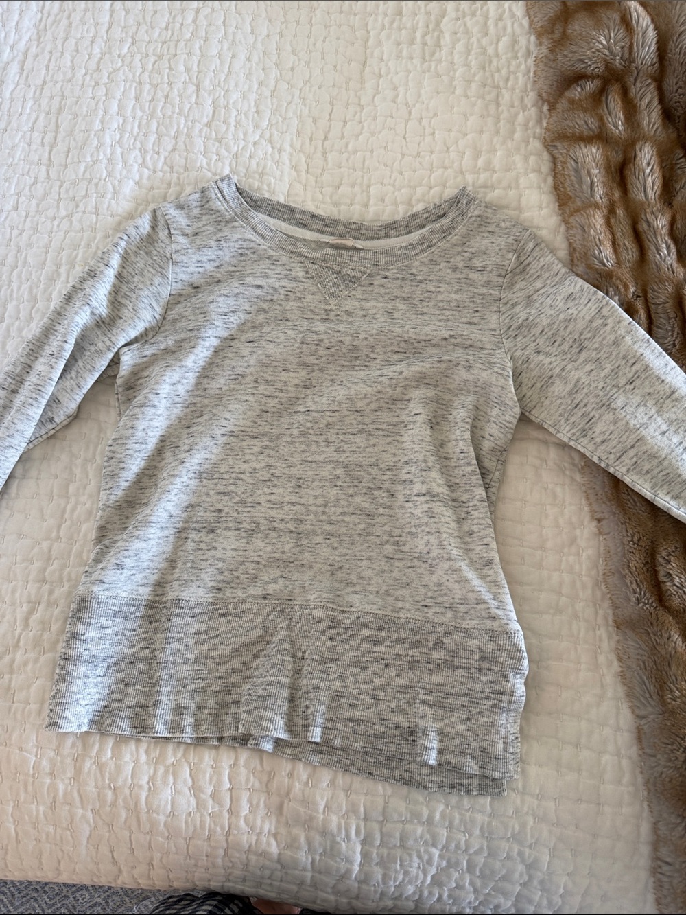 Club Monaco Heather Gray Long Sleeve Kids Tee